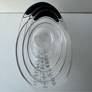 Set of 3 OXO Good Grips Measuring Cups - Easy Read From Above - Black Handles